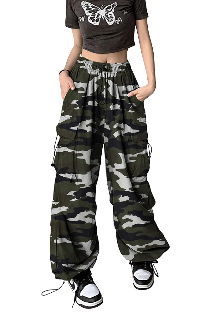 Amazon.com: Sunidol Womens Camouflage Cargo Pants Drawstring